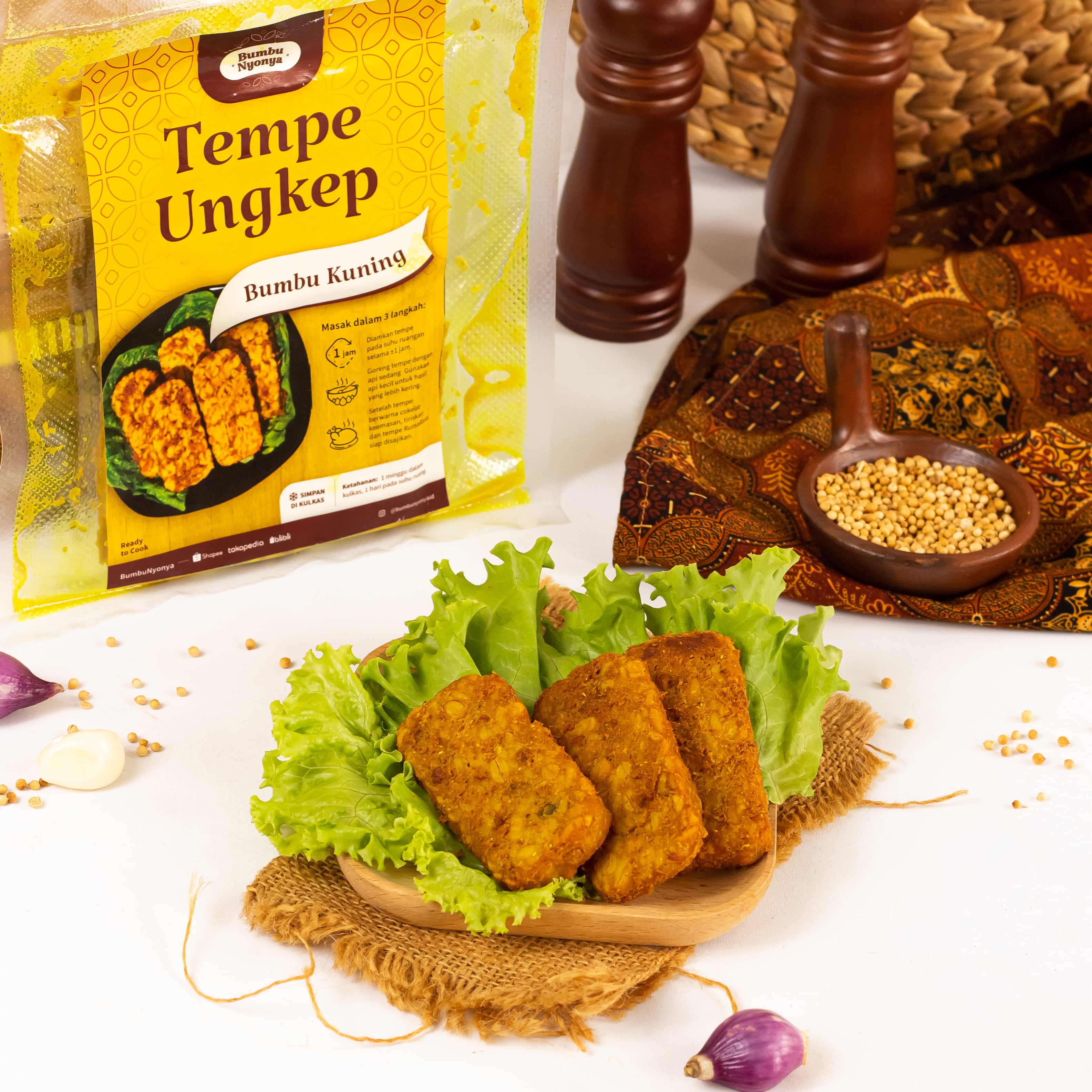 Tempe Ungkep Bumbu Kuning